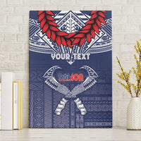 Personalized Talofa Samoa Canvas Wall Art Ulafala With Toa Nifo'oti - Blue LT7 Without Frame Blue - Polynesian Pride