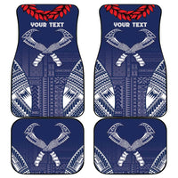 Personalized Talofa Samoa Car Mats Ulafala With Toa Nifo'oti - Blue LT7 - Polynesian Pride