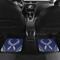 Personalized Talofa Samoa Car Mats Ulafala With Toa Nifo'oti - Blue LT7 Set 2pcs - Back Blue - Polynesian Pride