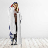 Personalized Talofa Samoa Hooded Blanket Ulafala With Toa Nifo'oti - Blue