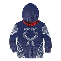 Personalized Talofa Samoa Kid Hoodie Ulafala With Toa Nifo'oti - Blue
