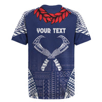 Personalized Talofa Samoa Rugby Jersey Ulafala With Toa Nifo'oti - Blue