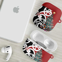 New Zealand Silver Fern Christmas Tree AirPods Case Meri Kirihimete - Polynesian Pride