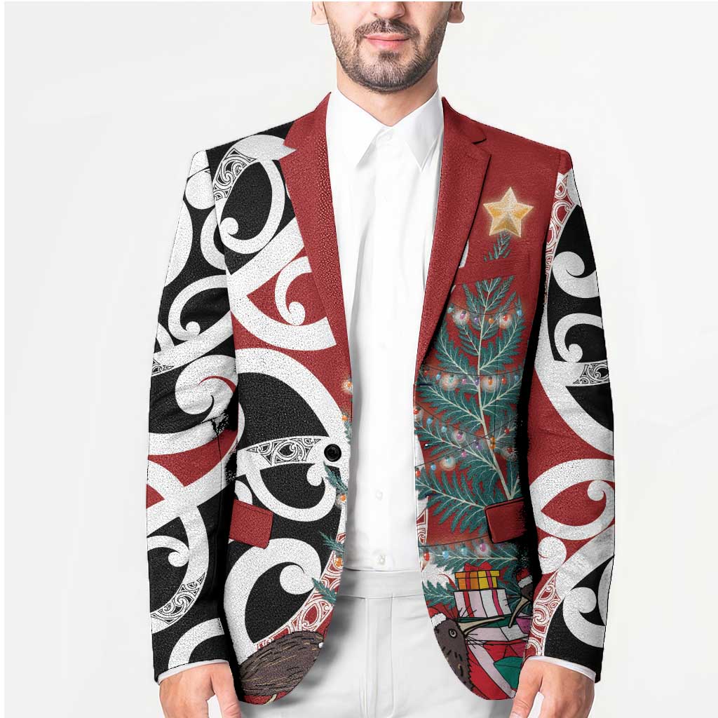 New Zealand Silver Fern Christmas Tree Blazer Meri Kirihimete - Polynesian Pride