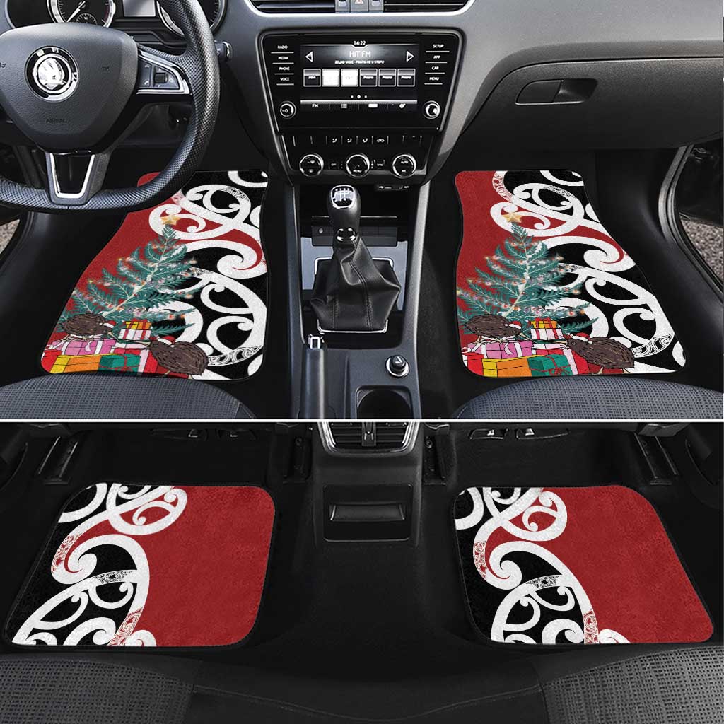 New Zealand Silver Fern Christmas Tree Car Mats Meri Kirihimete - Polynesian Pride