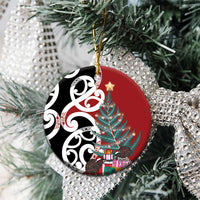 New Zealand Silver Fern Christmas Tree Ceramic Ornament Meri Kirihimete - Polynesian Pride