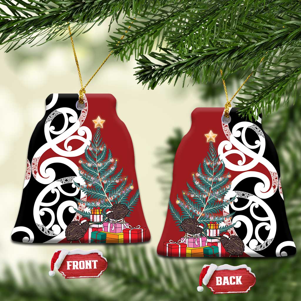 New Zealand Silver Fern Christmas Tree Ceramic Ornament Meri Kirihimete - Polynesian Pride