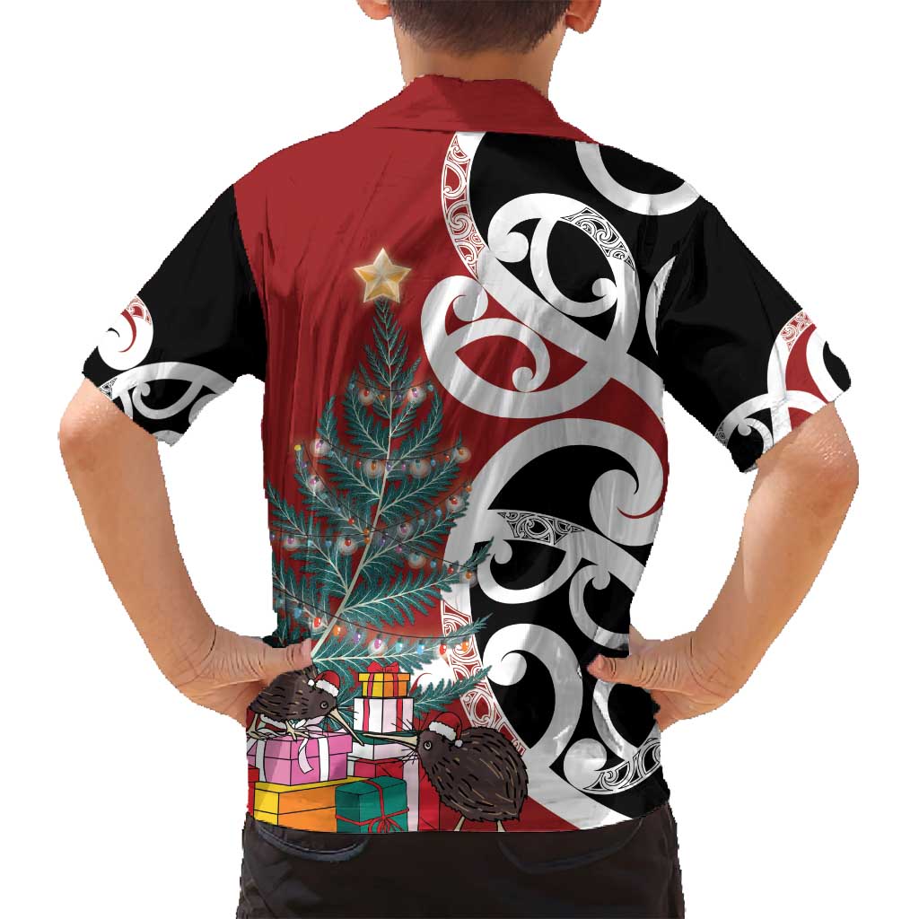 New Zealand Silver Fern Christmas Tree Family Matching Puletasi and Hawaiian Shirt Meri Kirihimete - Polynesian Pride