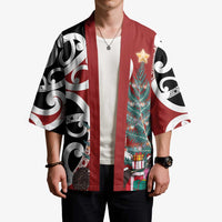 New Zealand Silver Fern Christmas Tree Kimono Meri Kirihimete - Polynesian Pride