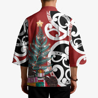 New Zealand Silver Fern Christmas Tree Kimono Meri Kirihimete - Polynesian Pride