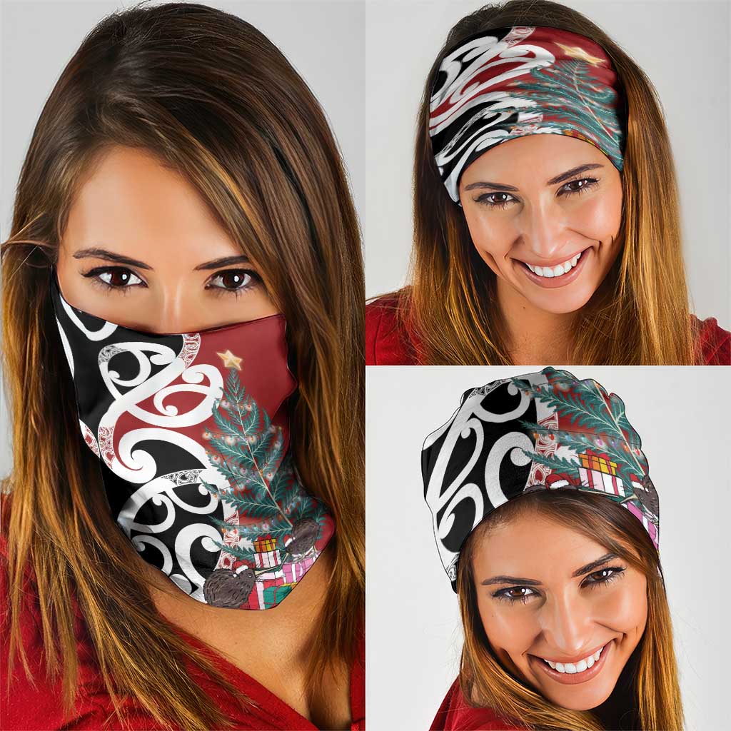 New Zealand Silver Fern Christmas Tree Neck Gaiter Meri Kirihimete - Polynesian Pride
