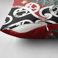 New Zealand Silver Fern Christmas Tree Pillow Cover Meri Kirihimete - Polynesian Pride