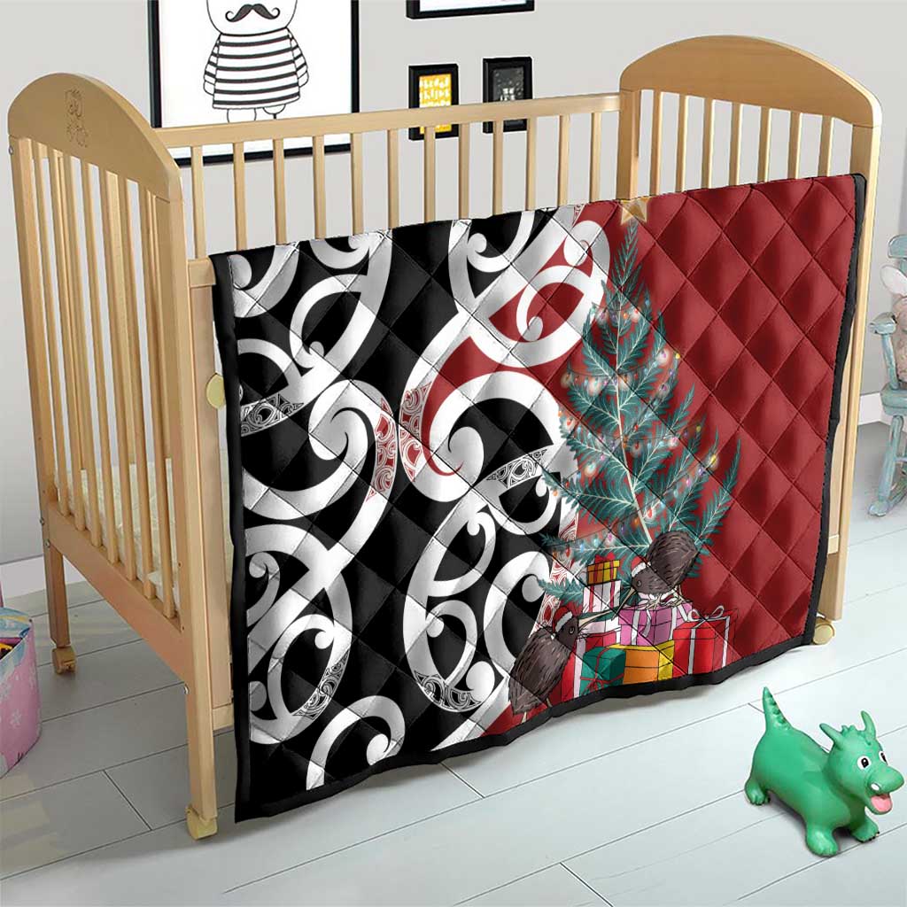 New Zealand Silver Fern Christmas Tree Quilt Meri Kirihimete - Polynesian Pride