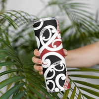 New Zealand Silver Fern Christmas Tree Skinny Tumbler Meri Kirihimete - Polynesian Pride