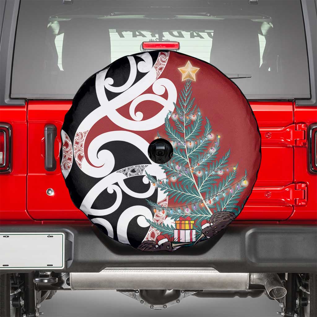 New Zealand Silver Fern Christmas Tree Spare Tire Cover Meri Kirihimete - Polynesian Pride