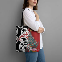 New Zealand Silver Fern Christmas Tree Tote Bag Meri Kirihimete - Polynesian Pride
