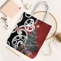 New Zealand Silver Fern Christmas Tree Tote Bag Meri Kirihimete - Polynesian Pride