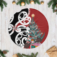 New Zealand Silver Fern Christmas Tree Skirt Meri Kirihimete - Polynesian Pride