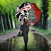 New Zealand Silver Fern Christmas Tree Umbrella Meri Kirihimete - Polynesian Pride