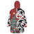 New Zealand Silver Fern Christmas Tree Wearable Blanket Hoodie Meri Kirihimete - Polynesian Pride