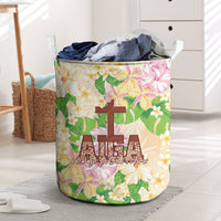 Samoa AIGA Floral Theme Laundry Basket Always In God's Arms LT7 Multicolor - Polynesian Pride