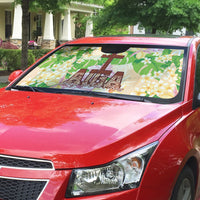 Samoa AIGA Floral Theme Auto Sun Shade Always In God's Arms LT7 - Polynesian Pride