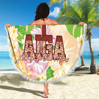 Samoa AIGA Floral Theme Beach Blanket Always In God's Arms LT7 - Polynesian Pride
