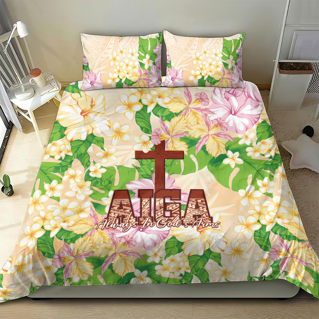 Samoa AIGA Floral Theme Bedding Set Always In God's Arms LT7 - Polynesian Pride