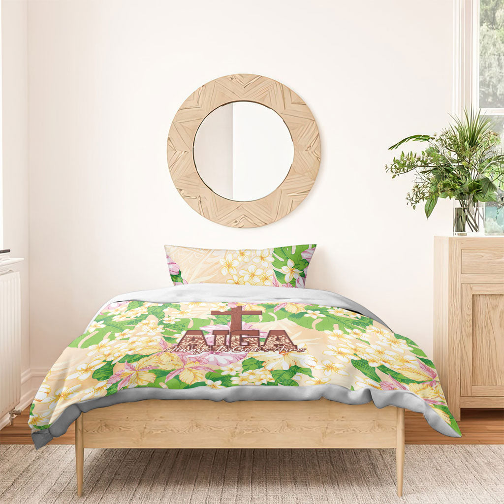 Samoa AIGA Floral Theme Bedding Set Always In God's Arms LT7 - Polynesian Pride