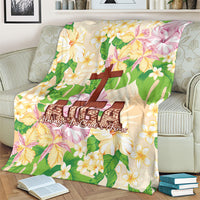 Samoa AIGA Floral Theme Blanket Always In God's Arms LT7 - Polynesian Pride