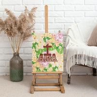 Samoa AIGA Floral Theme Canvas Wall Art Always In God's Arms LT7 - Polynesian Pride
