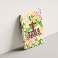 Samoa AIGA Floral Theme Canvas Wall Art Always In God's Arms LT7 - Polynesian Pride