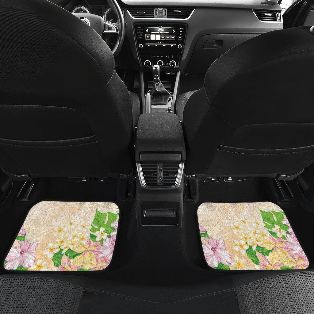 Samoa AIGA Floral Theme Car Mats Always In God's Arms LT7 Set 2pcs - Back Multicolor - Polynesian Pride