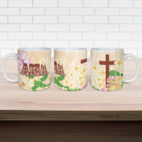 Samoa AIGA Floral Theme Ceramic Mug Always In God's Arms LT7 - Polynesian Pride