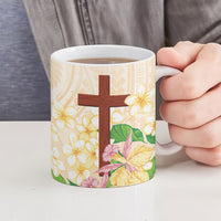 Samoa AIGA Floral Theme Ceramic Mug Always In God's Arms LT7 - Polynesian Pride