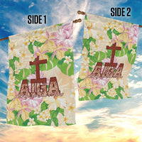 Samoa AIGA Floral Theme Garden Flag Always In God's Arms LT7 - Polynesian Pride