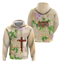 Samoa AIGA Floral Theme Hoodie Always In God's Arms LT7 - Polynesian Pride