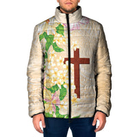 Samoa AIGA Floral Theme Padded Jacket Always In God's Arms LT7 Men Multicolor - Polynesian Pride