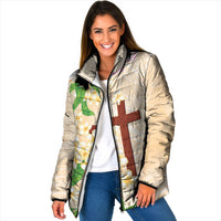 Samoa AIGA Floral Theme Padded Jacket Always In God's Arms LT7 Women Multicolor - Polynesian Pride