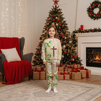 Samoa AIGA Floral Theme Christmas Pajama Set Always In God's Arms LT7 Kid Multicolor - Polynesian Pride