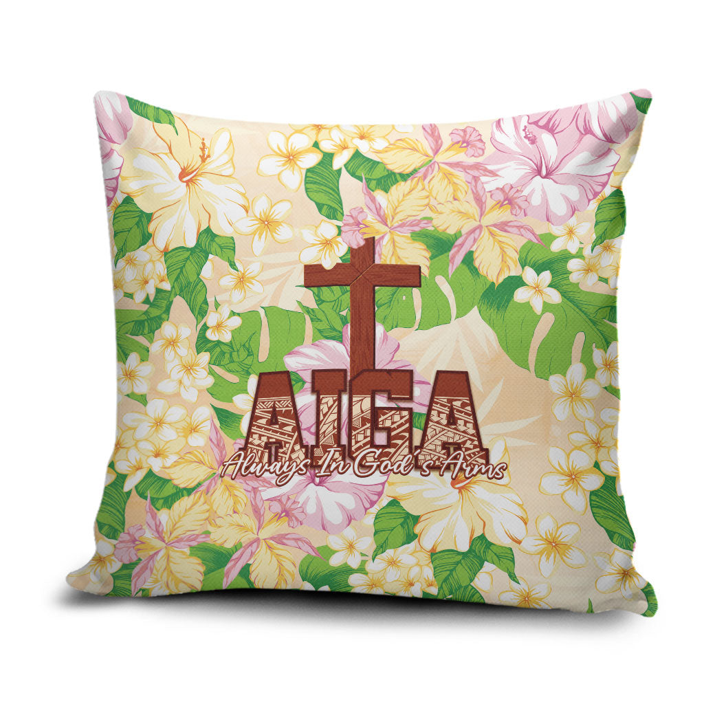 Samoa AIGA Floral Theme Pillow Cover Always In God's Arms LT7 Multicolor - Polynesian Pride