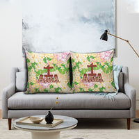 Samoa AIGA Floral Theme Pillow Cover Always In God's Arms LT7 - Polynesian Pride