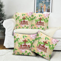 Samoa AIGA Floral Theme Pillow Cover Always In God's Arms LT7 - Polynesian Pride
