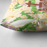 Samoa AIGA Floral Theme Pillow Cover Always In God's Arms LT7 - Polynesian Pride