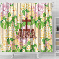 Samoa AIGA Floral Theme Shower Curtain Always In God's Arms LT7 - Polynesian Pride