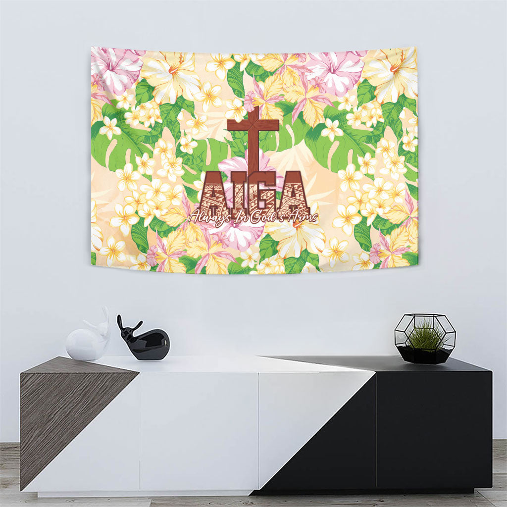 Samoa AIGA Floral Theme Tapestry Always In God's Arms LT7 - Polynesian Pride