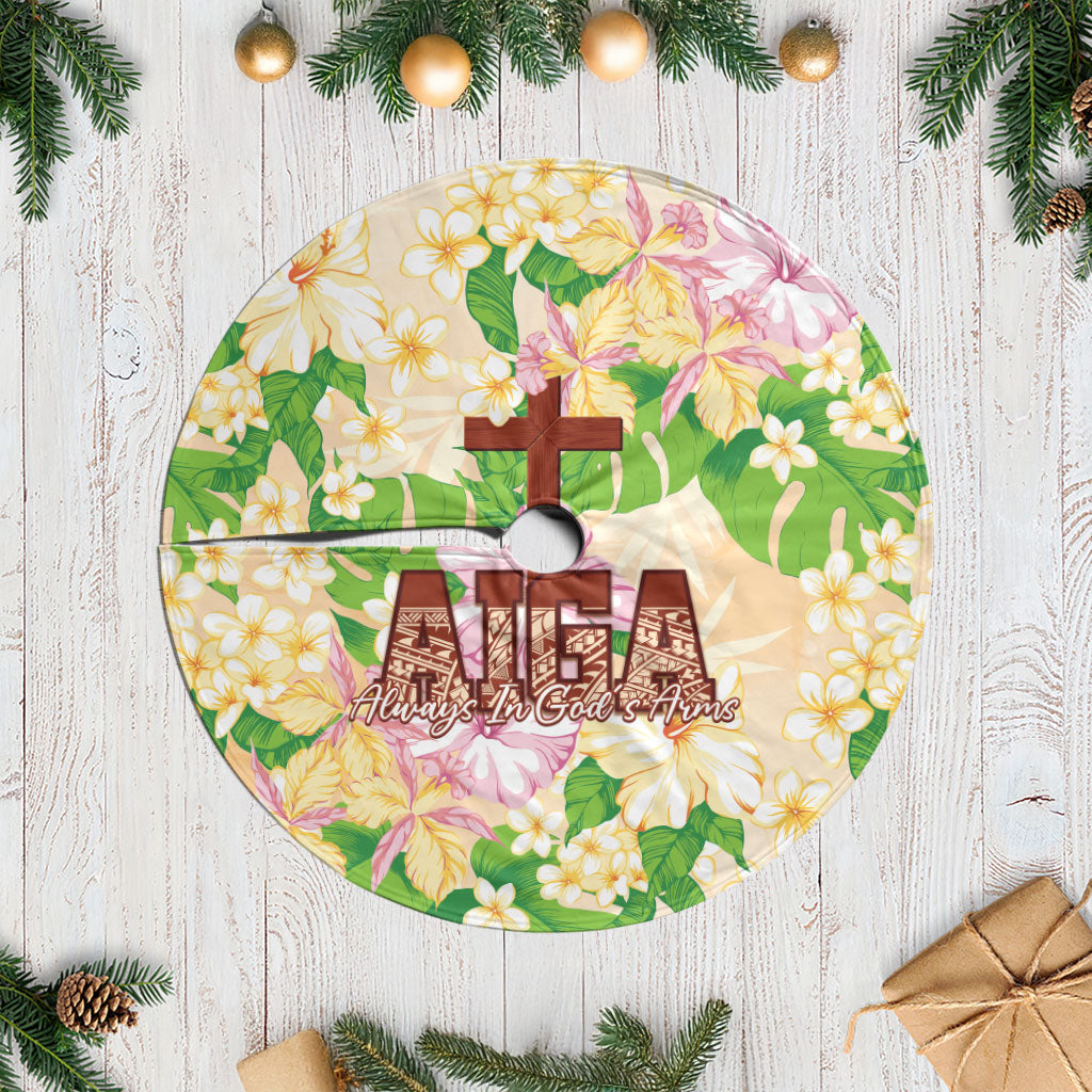 Samoa AIGA Floral Theme Tree Skirt Always In God's Arms LT7 Casual Multicolor - Polynesian Pride