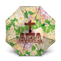 Samoa AIGA Floral Theme Umbrella Always In God's Arms LT7 One Size Folded 11.42 inch Opened Diameter 37.4 inch Multicolor - Polynesian Pride