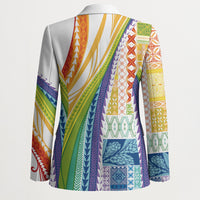 Pasifika Samoa Siapo Malu Tattoo Inspired Blazer Fa'afafine Rainbow Theme LT7 - Polynesian Pride
