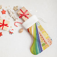 Pasifika Samoa Siapo Malu Tattoo Inspired Christmas Stocking Fa'afafine Rainbow Theme LT7 - Polynesian Pride